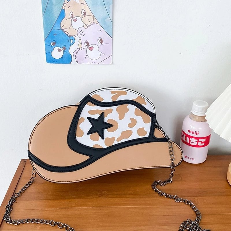 Women's Medium Polyester Cartoon Star Streetwear Oval Zipper Shoulder Bag