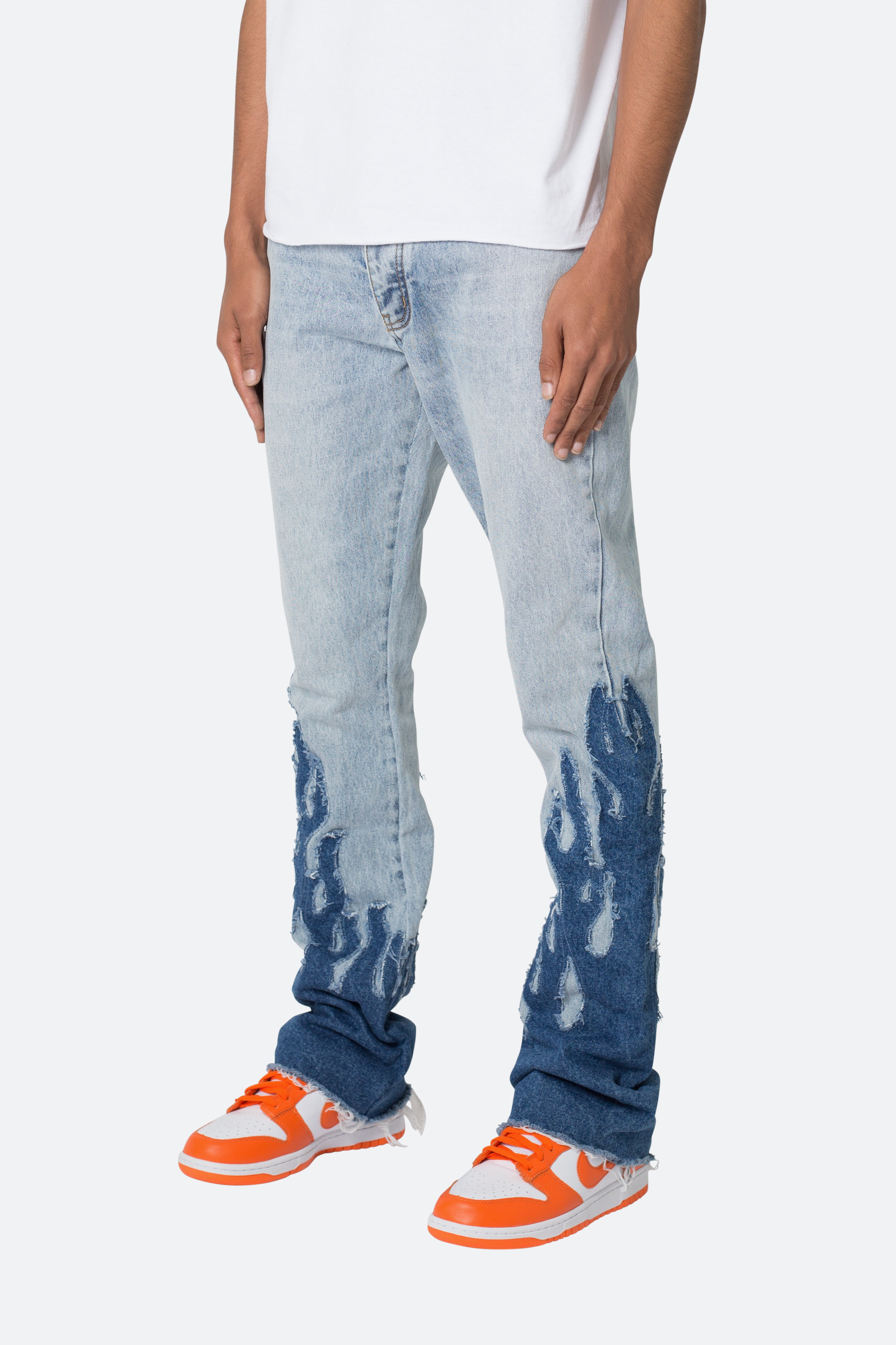 B556 Flame Flare Denim - Blue