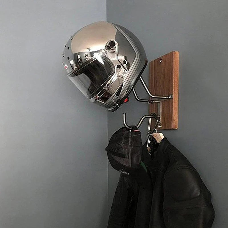 Maverick Wooden Helmet Rack