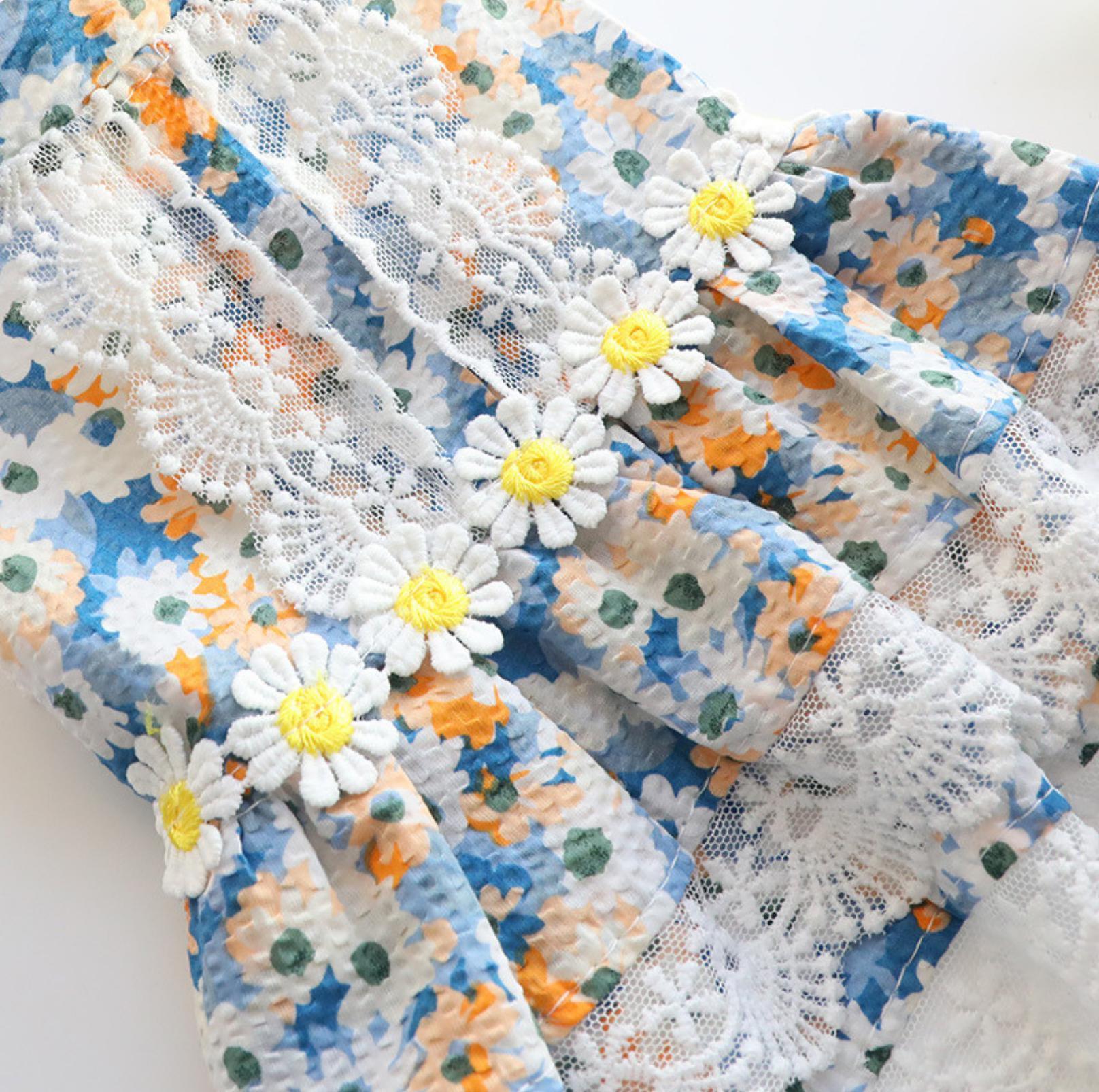 Pet Blue Flowerl Dress