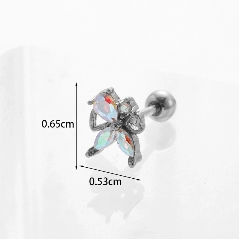 Ear Cartilage Rings & Studs Geometric Copper Plating Artificial Gemstones