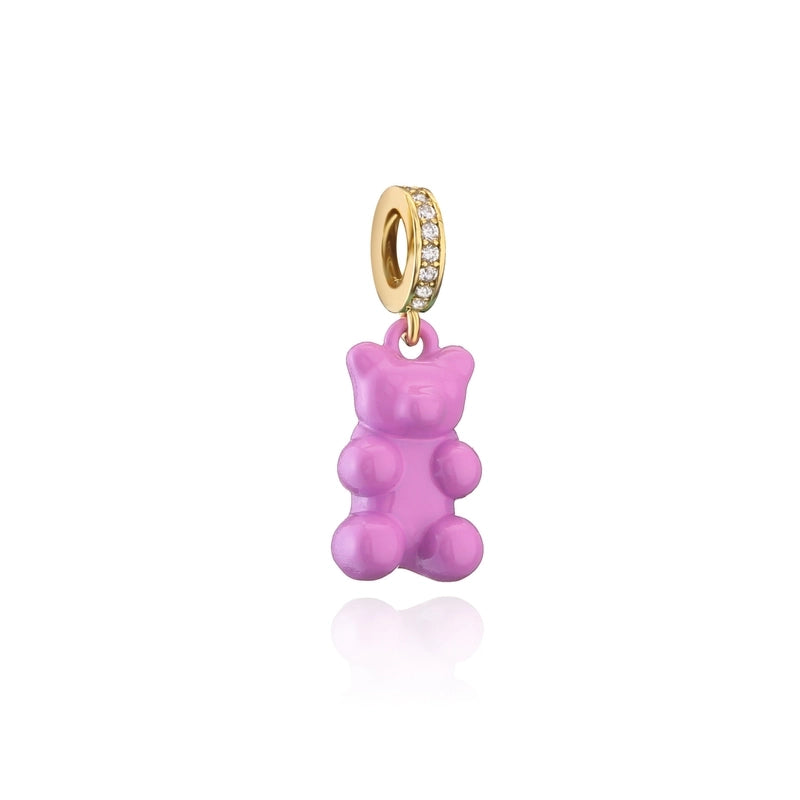 Jewelry Painted Bear Color Pendant Copper Jewelry Accessories Diy Jewelry Necklace Bracelet
