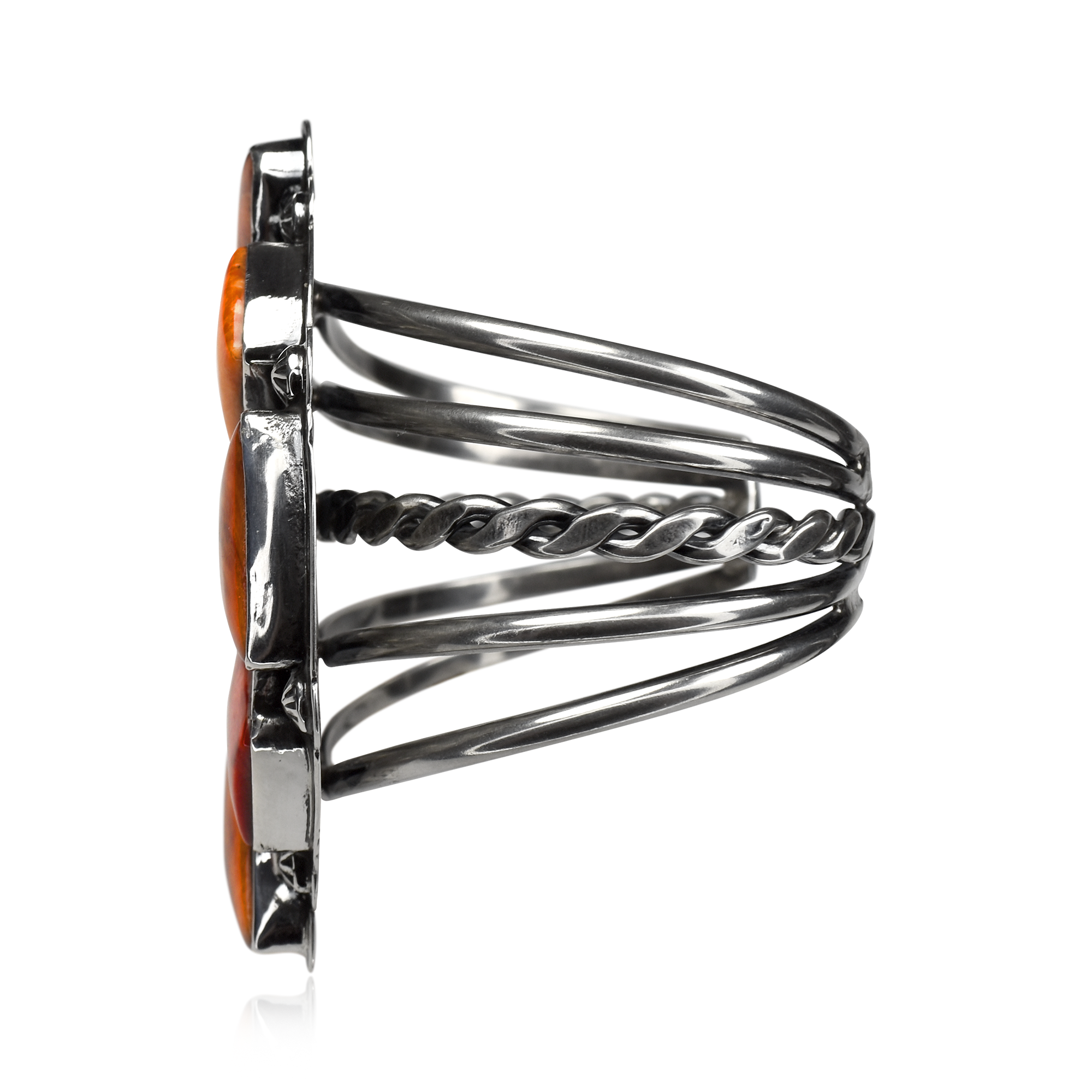 Multicolored Spiny Oyster and  Flower Cuff