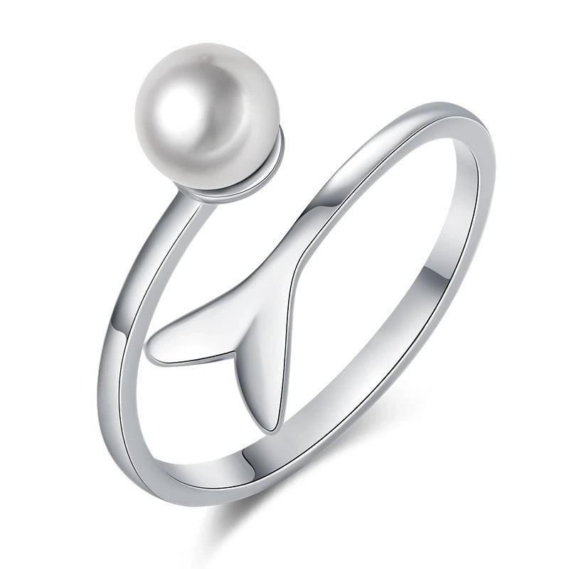 Minimalist Solid Color Copper Plating Inlay Artificial Diamond Rings 1 Piece
