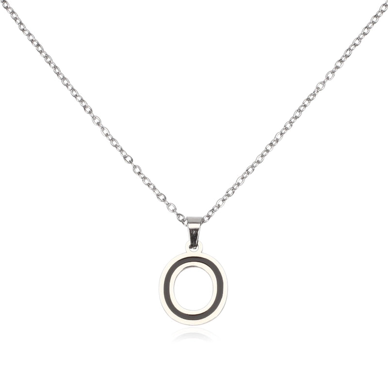 304 Stainless Steel Sweet Polishing Letter Pendant Necklace
