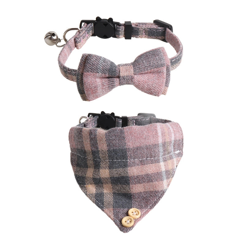 Minimalist Classic Style Plaid Pet Collar