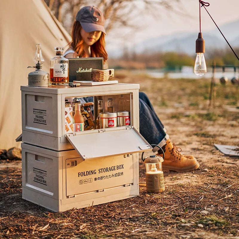Foldable Outdoor Camping Storage Box. Portable Picnic Folding Box With Large Capacity. Organize Your Home & Car