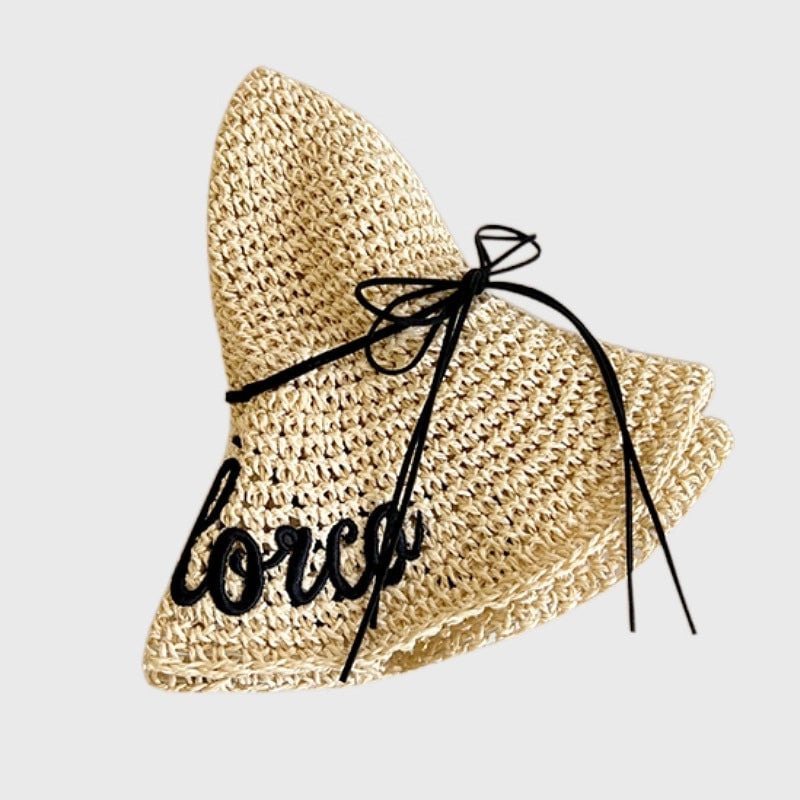 Women's Casual Retro Classic Style Solid Color Bow Knot Big Eaves Straw Hat