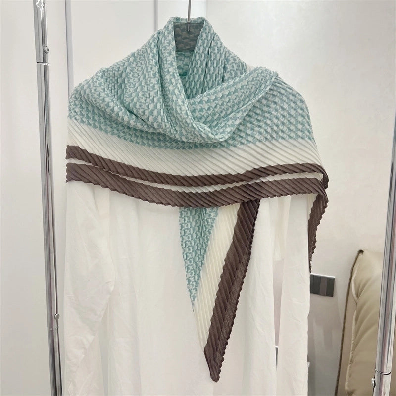 Women's Elegant Minimalist Color Block Polyester Printing Scarf