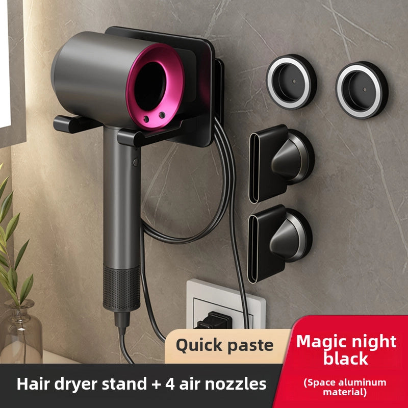 Hair Dryer Rack Punch-free Bracket Hair Dryer Rack Hair Dryer Storage Rack