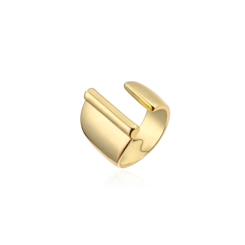 New 18k Copper Gold-plated Alphabet Open Ring