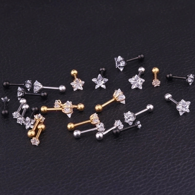 Ear Cartilage Rings & Studs Fashion Geometric 316L Stainless Steel