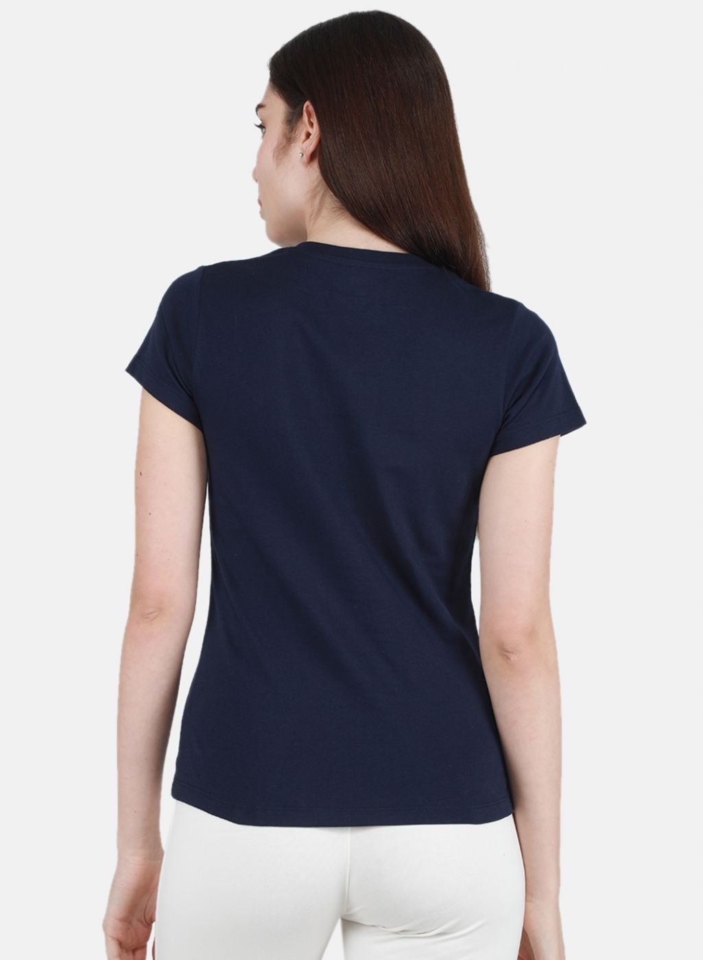 Women Blue & Off White Solid Top 2 Pc Set