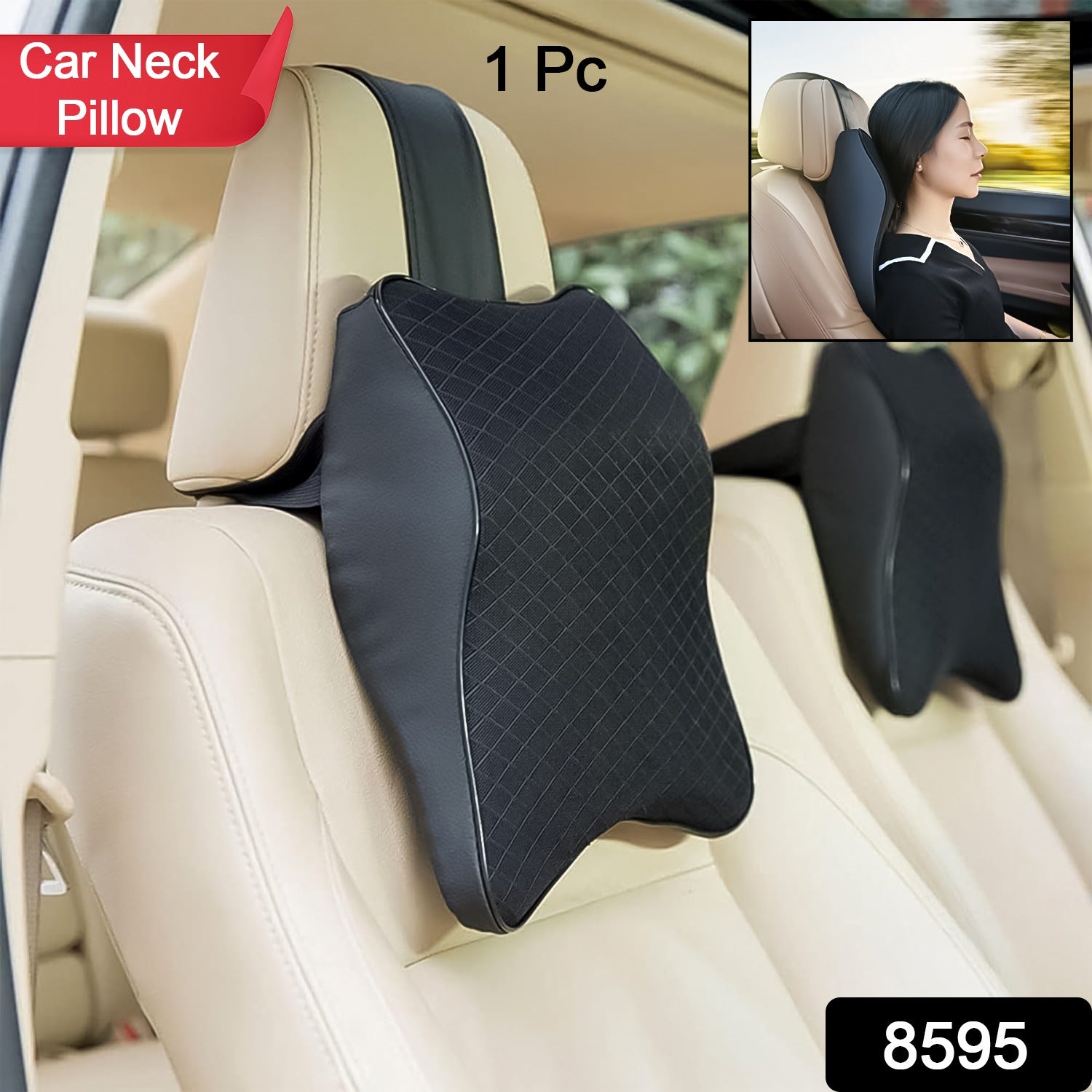 Car Neck Pillow Car Neck Headrest Pillow Memory Foam Car Accessories Cushion Car Seat Head Support Neck Protector Car Seat Neck Pillow. for Driving (1 Pc)