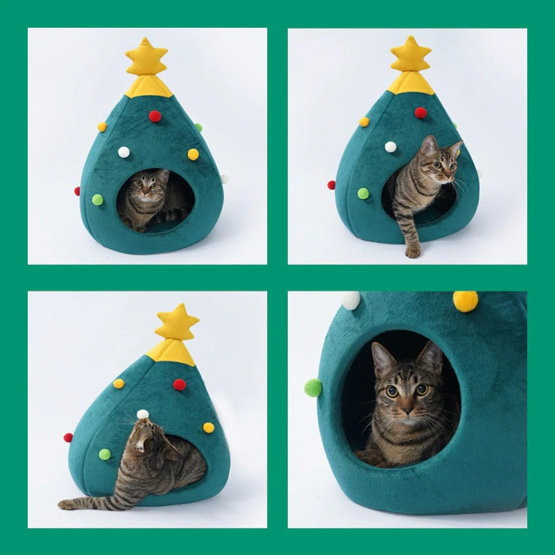 Christmas Pet Bed | Cat Bed Christmas Tree House