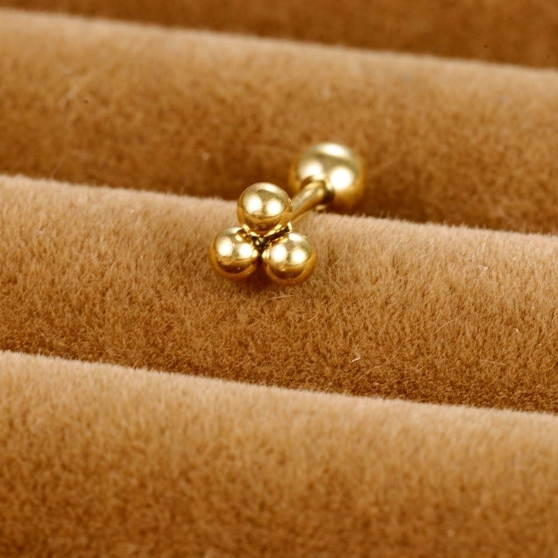 1 Piece Minimalist Round Plating Stainless Steel Ear Studs