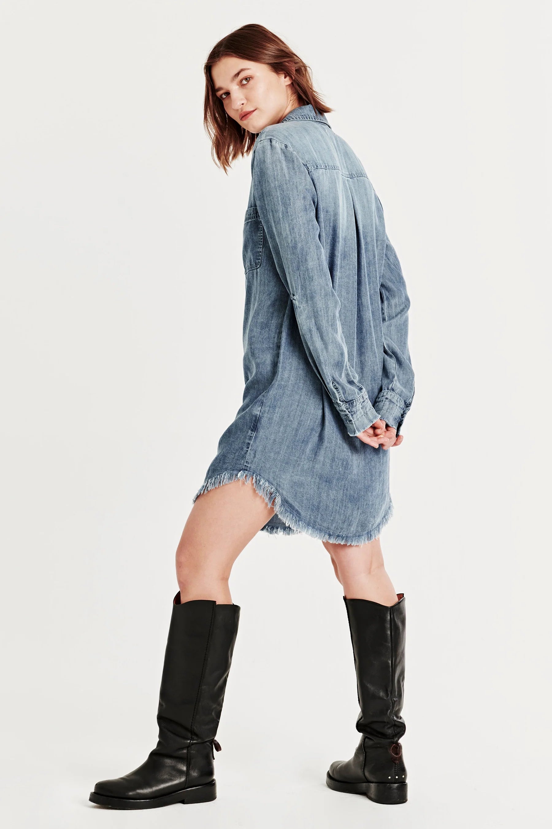 Avery Button Down Shirt Dress