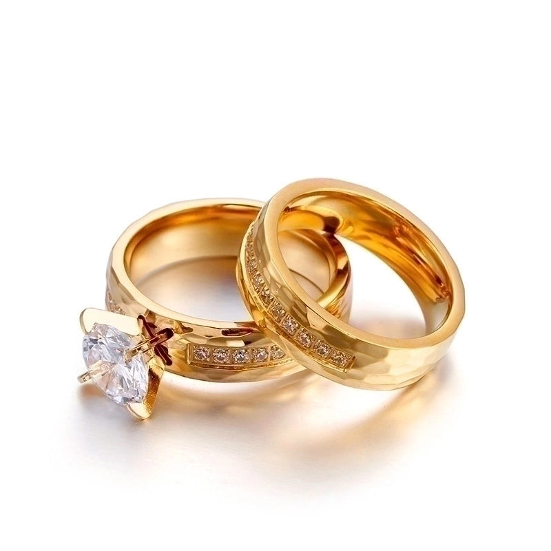 Titanium Steel 18K Gold Plated Minimalist Plating No Inlaid