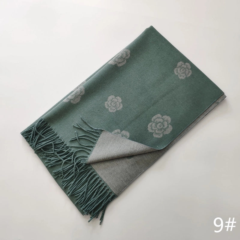 Women's Cute Sweet Printing Imitation Cashmere Polyester Scarf