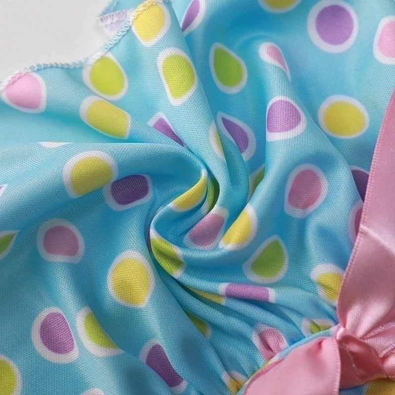 Summer Thin Pet Dress Princess Style Teddy Cat Strap Polka Dot Skirt Dog Clothes