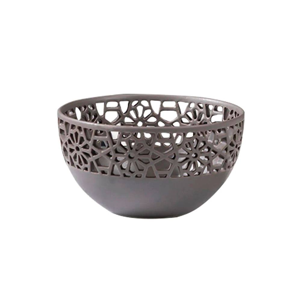 Mesh Ceramic Bowl Small - Grey