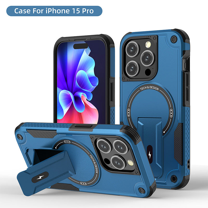 Invisible Bracket Mecha Style Mobile Phone Case for iphone