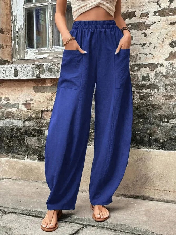 🔥49% OFF🔥Women's Pocket Casual Elastic Pants