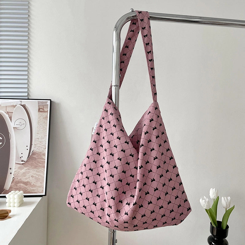 Niche Canvas Bag For Women 2024 New Summer Design Sense High Quality Artistic Floral Canvas Bag