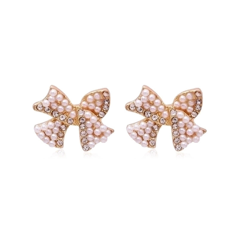 Fashion Christmas Tree Bell Snowflake Alloy Rhinestones Ear Studs