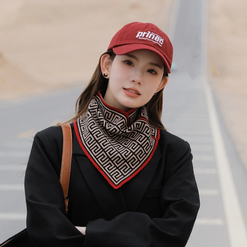 Women's Classic Style Geometric Solid Color Artificial Wool Acrylic Scarf