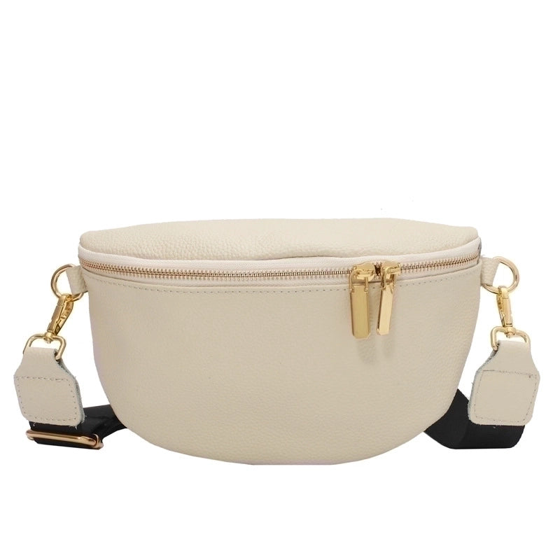 Women's Streetwear Solid Color Pu Leather Waist Bags