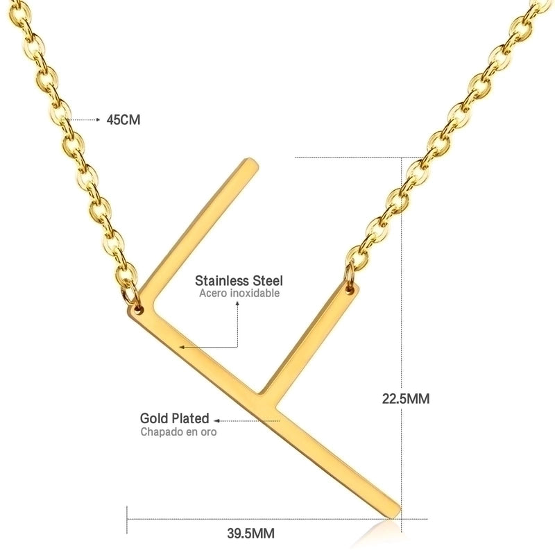 Stainless Steel Fashion Plating Letter Necklace