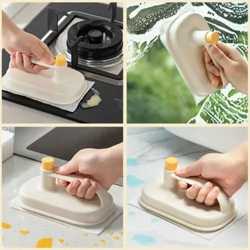 Kitchen Cleaning Magic Brush With Replaceable Disposable Magic Cloth 50Pcs