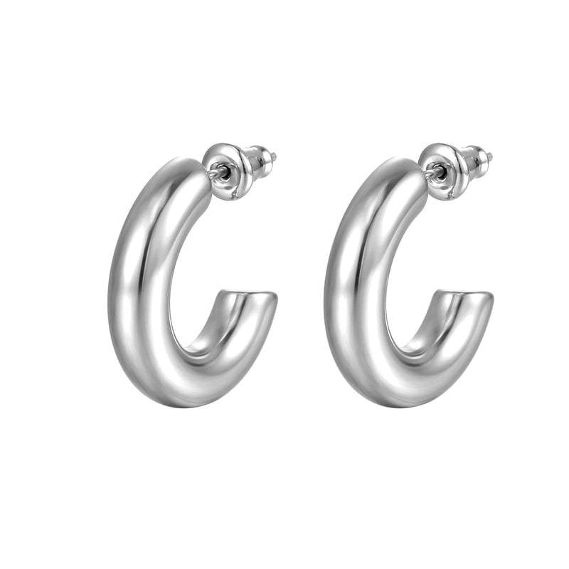 1 Pair Fashion C Shape Plating 201 Stainless Steel 18K Gold Plated Ear Studs