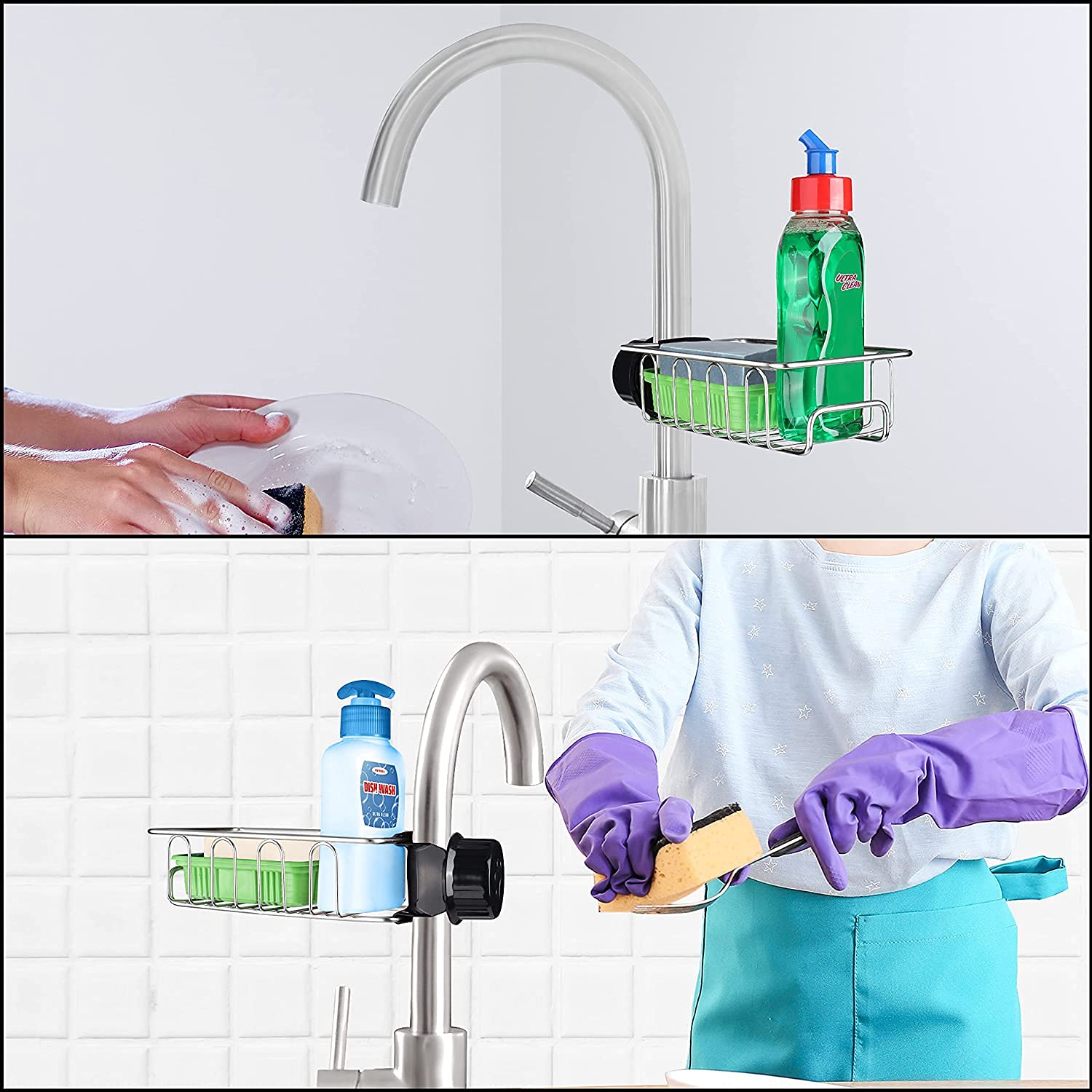 Sponge Holder . Faucet Storage Holder