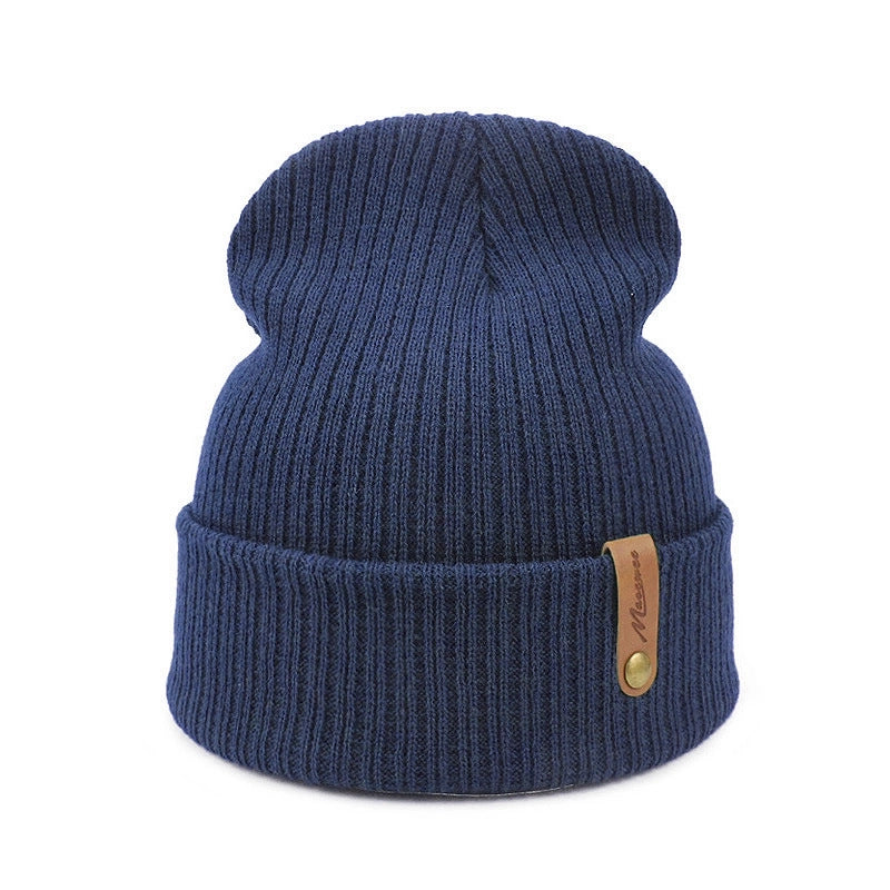 Hat Men's And Women's Autumn And Winter Knitted Wool Brimless Hat Pullover Hat Warm Fashion Adult Hat Hat