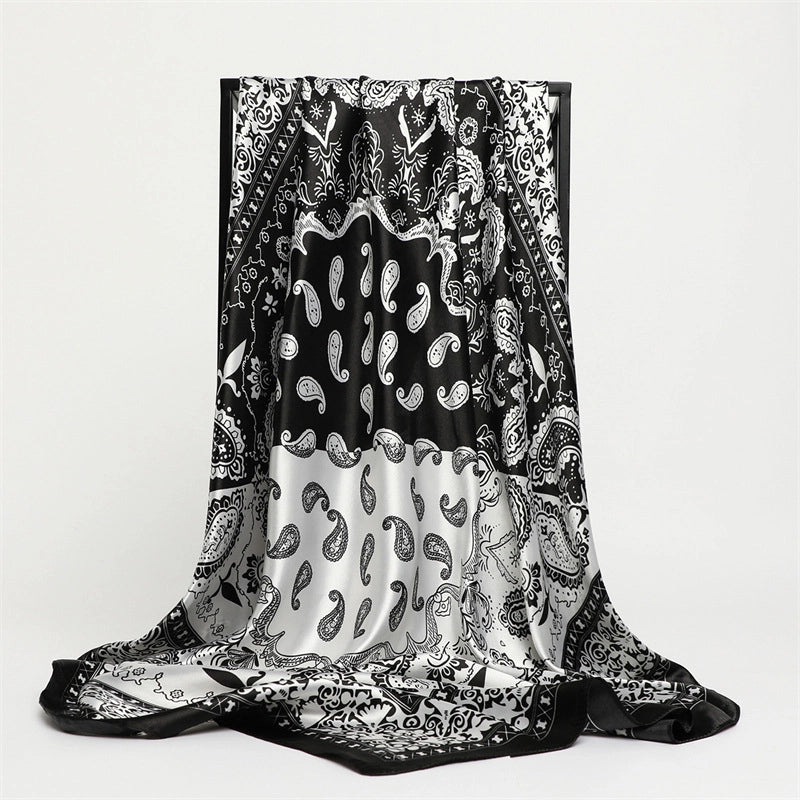 Women's Hip-Hop Streetwear Cashew Nuts Polyester Satin Ethnic Style Silk Scarf