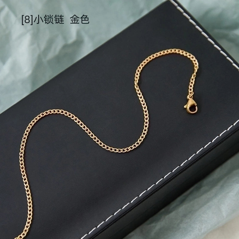 Fashion Geometric 304 Stainless Steel 18K Gold Plated Chain Stainless Steel Necklaces