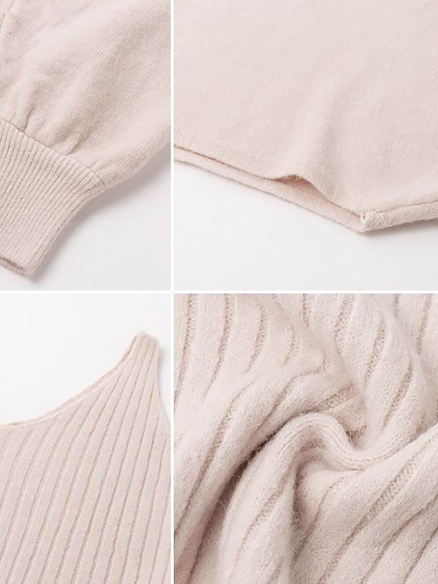Full Of Surprises Ribbed Knit Midi Dress