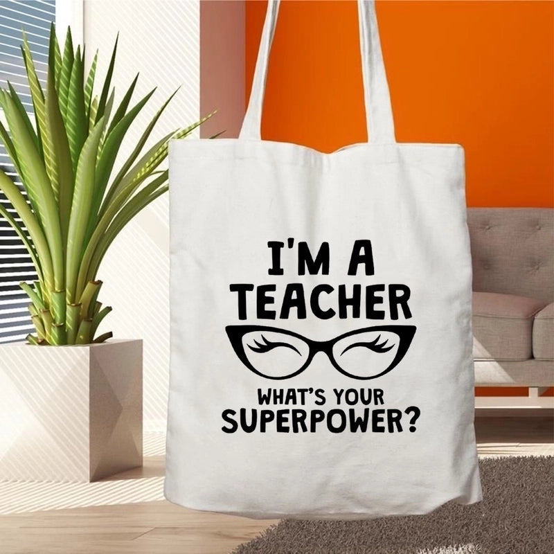 Women's Minimalist Letter Shopping Bags