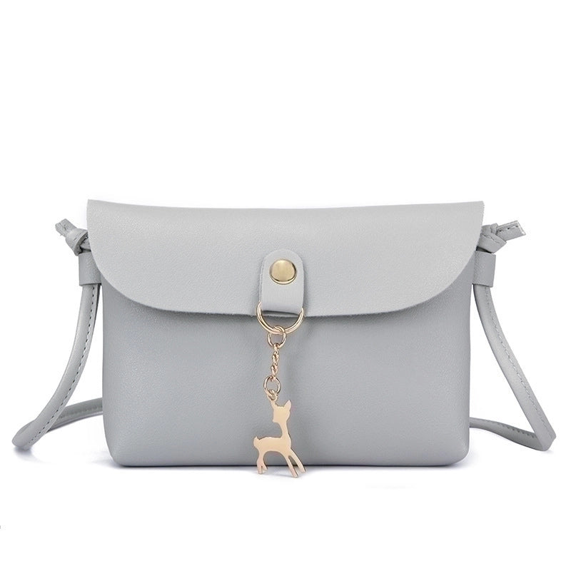 Women's Small Summer Pu Leather Basic Square Bag