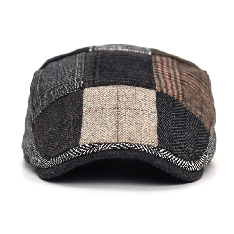 Spring And Autumn Woolen Artistic Youth Peaked Cap Dad Hat Men And Women Retro Beggar Forward Hat Beret