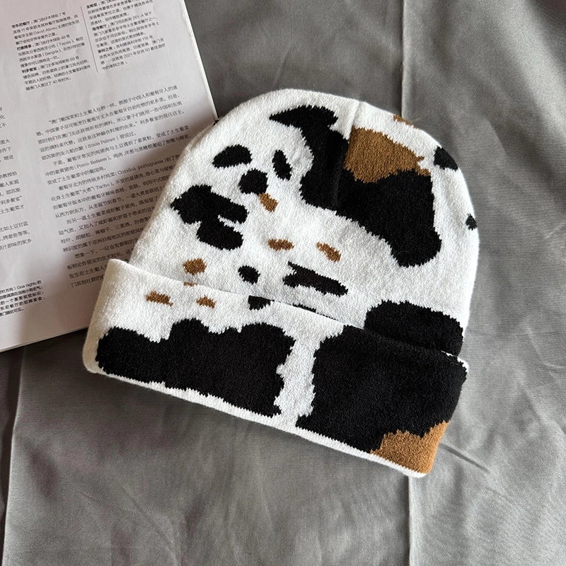 Women's Streetwear Leopard Eaveless Wool Cap