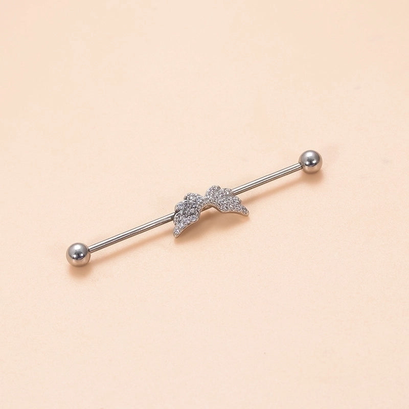 1 Piece Ear Cartilage Rings & Studs Vintage Style Heart Shape Wings Flower 316L Stainless Steel  Copper Plating Inlay Zircon
