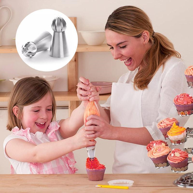 Stainless steel spout set (13 pieces) for cupcakes and cake decoration action