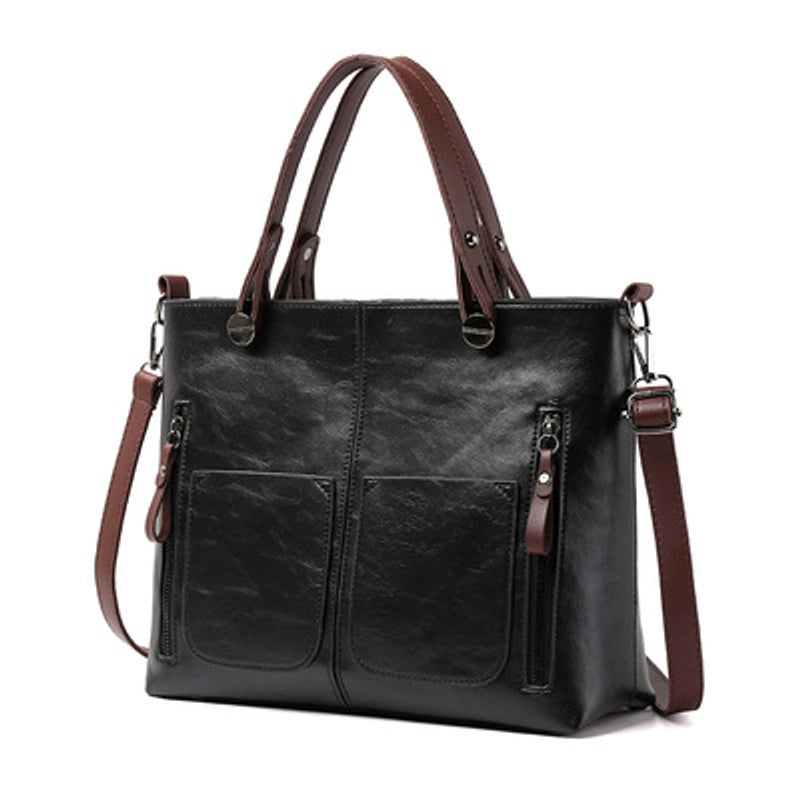 Bag Women's New Fashion Shoulder Bag Women's Large Capacity Retro Women's Tote Bag Simple Crossbody Bag