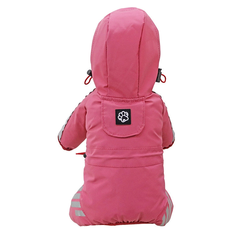 Dog Raincoat All-inclusive Four-legged Waterproof Poncho Teddy Bomei Rainy Pet Clothes Small And Medium-sized Dog Raincoat