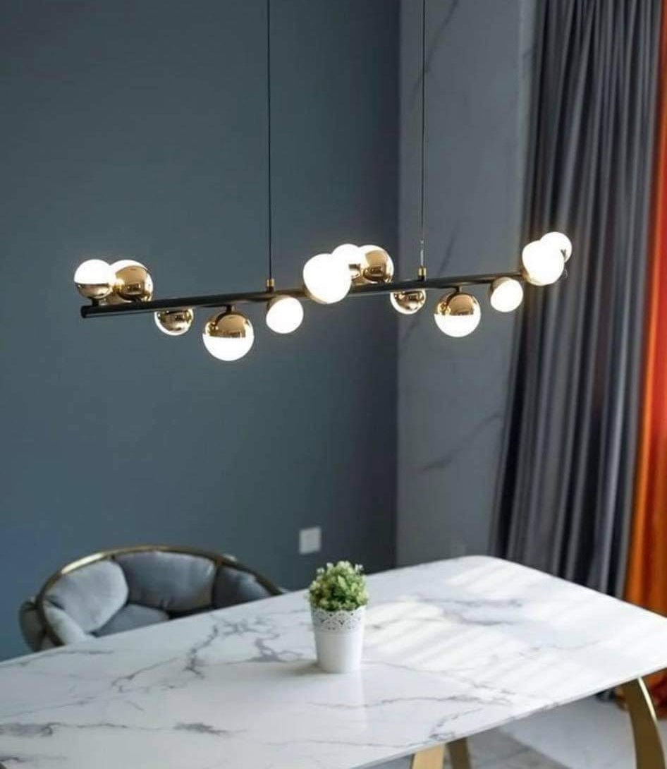 Iver 150 | Metal Finish with Glass Chandelier