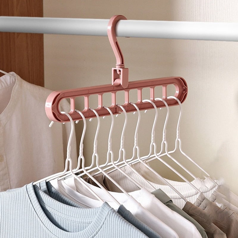 Folding hanger saves space