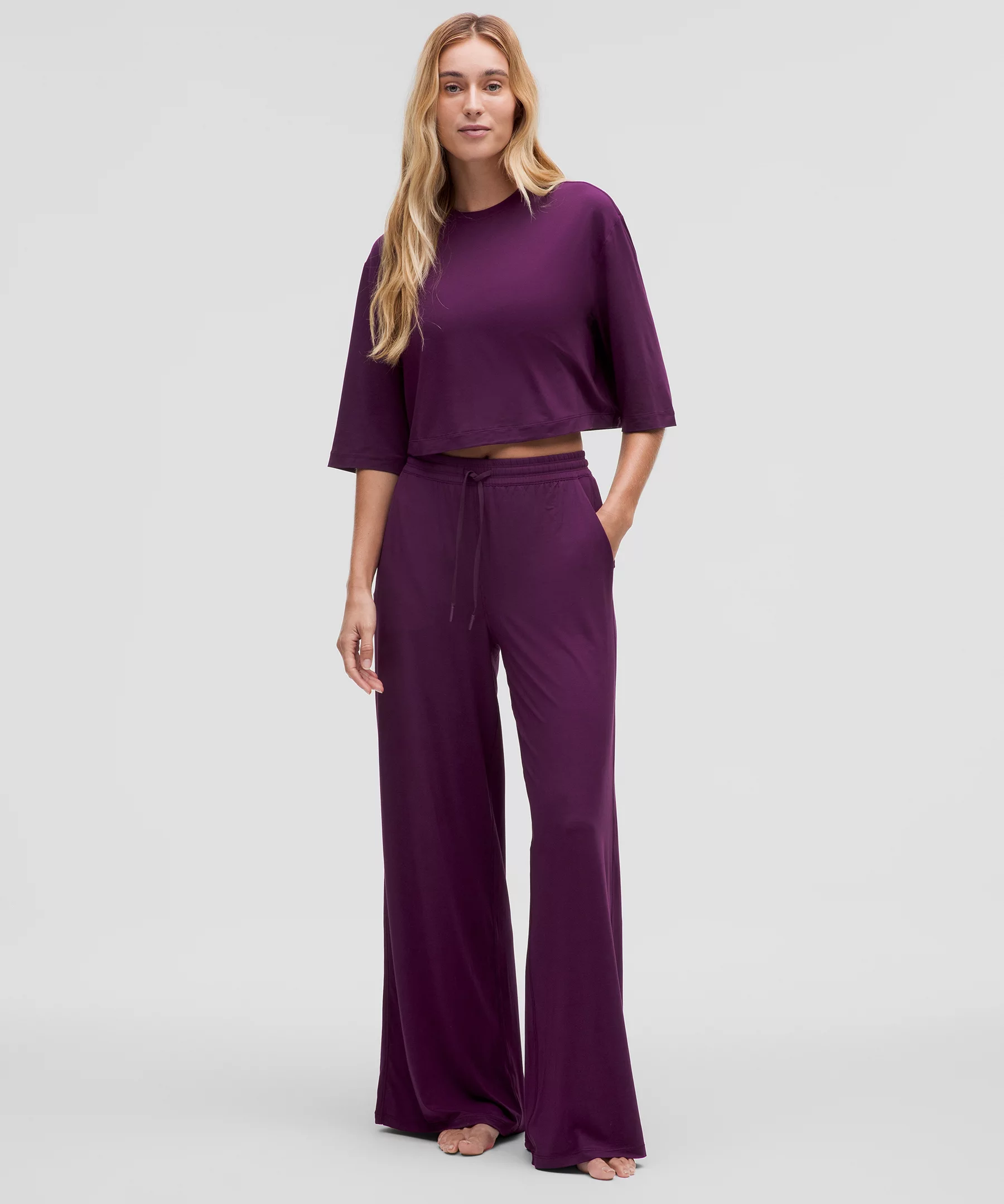 Modal High-Rise Wide-Leg Lounge Pant